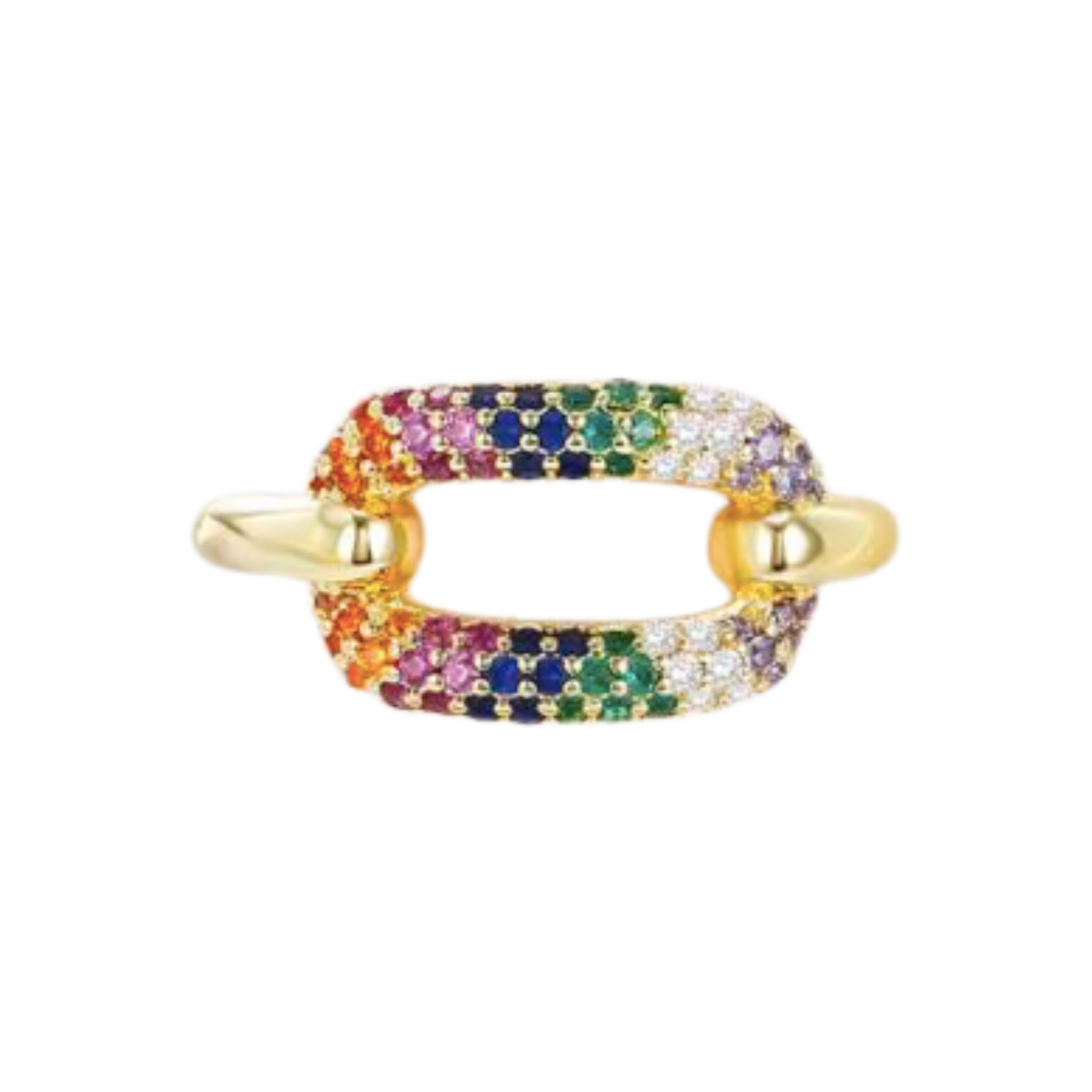 Colourful Rainbow Rhinestone Ring