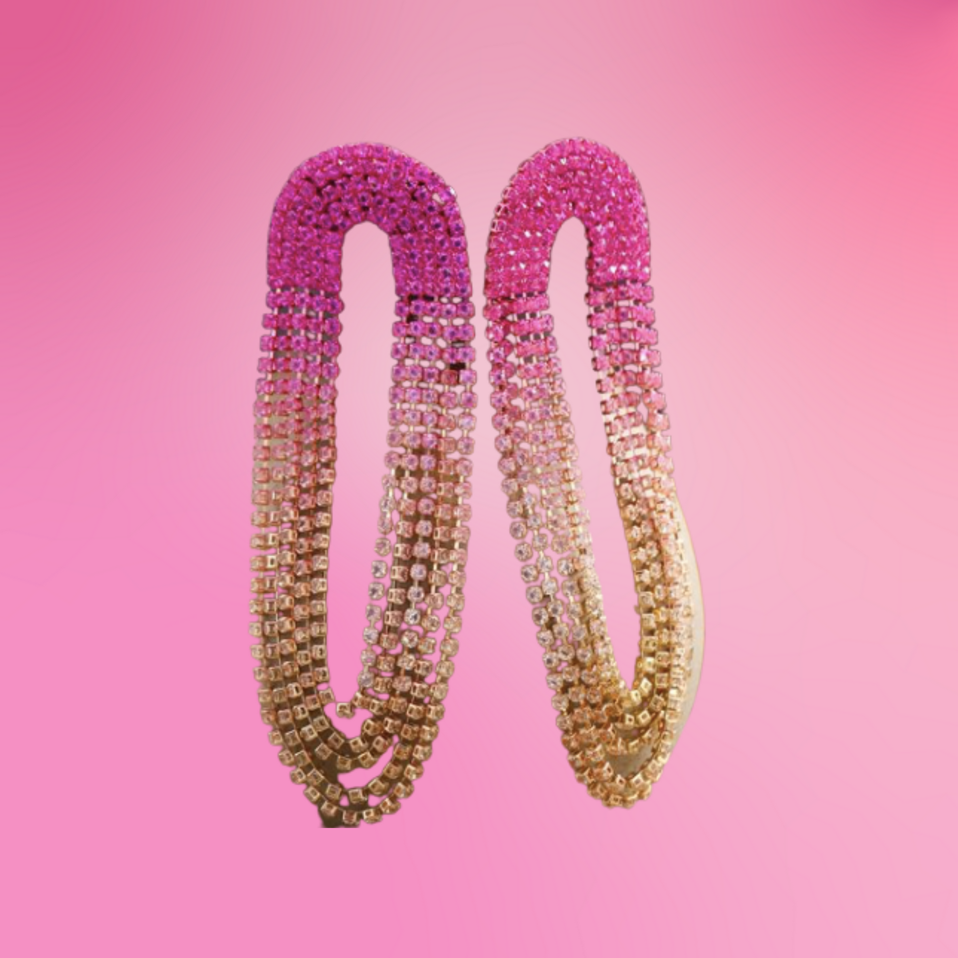 Pink rhinestone deals earrings