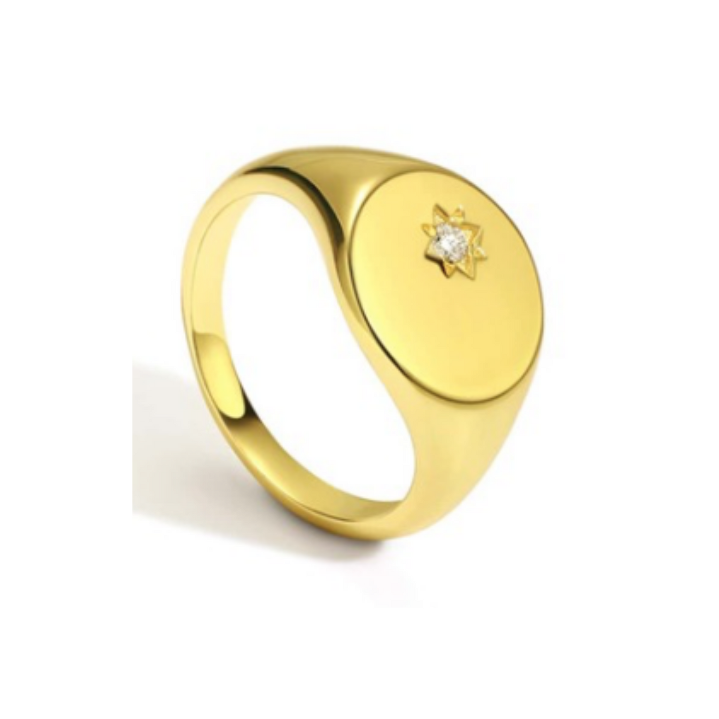 18K Gold Plated Signet Ring